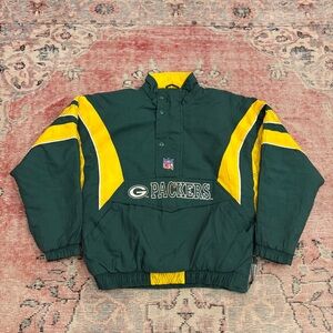 Vintage Green Bay Packers NFL Football Starter Pro Line Pullover Jacket Sz M